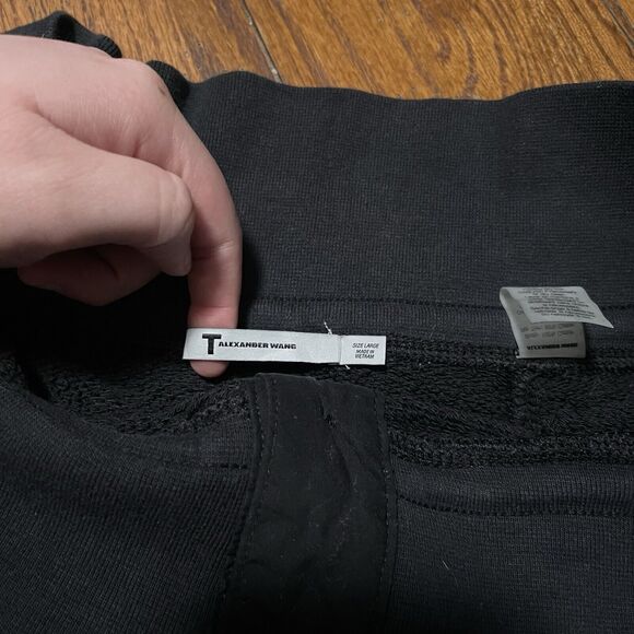 T Alexander Wang Button Fly Jogger Black Women's Size Large - Picture 3 of 8